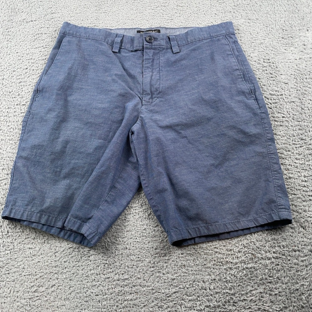 Banana Republic Shorts Mens 33 Blue Aiden Chino Cotton Casual Preppy Summer